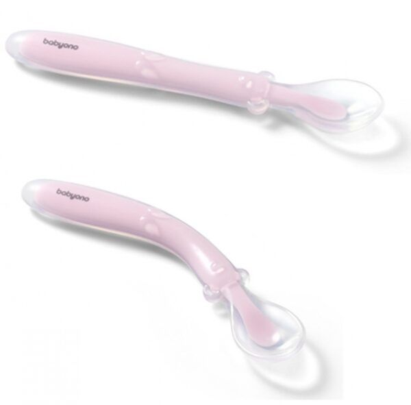 Silikónová lyžička mäkká, flexibilná - růžová - Image 3