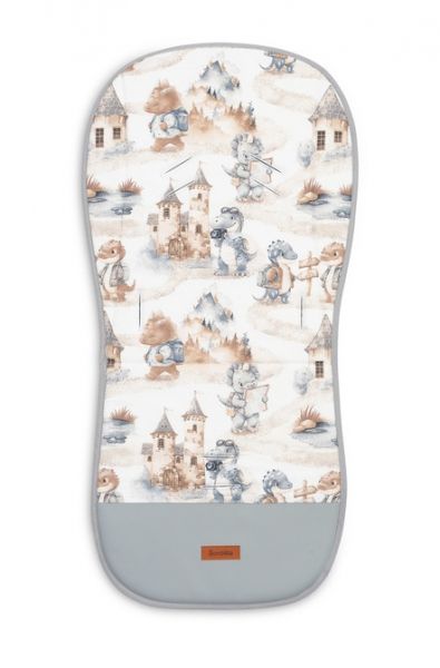 Vložka do kočíka, mušelín, Dráčik, modrý, jeans