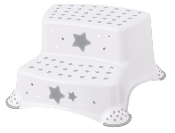 Baby Nellys Stolička - schodíky s protišmykom Baby Star - biele
